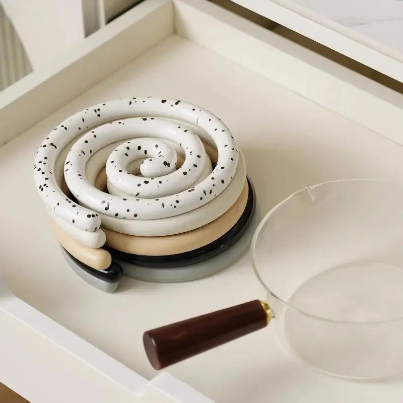 Coiled Ceramic Pot Rest