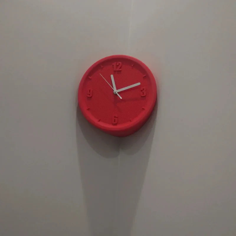 Axis Corner Wall Clock Red Inner Numbered