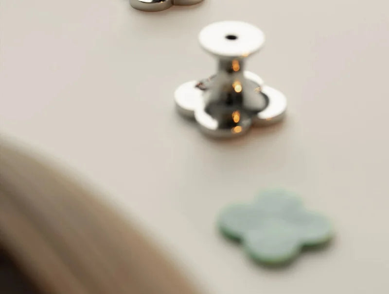 Clover Brass Cabinet Knob