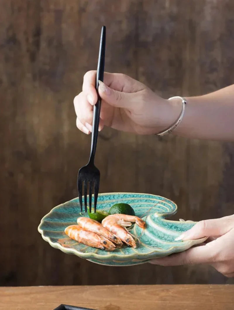 Ocean Whirl Ceramic Plate
