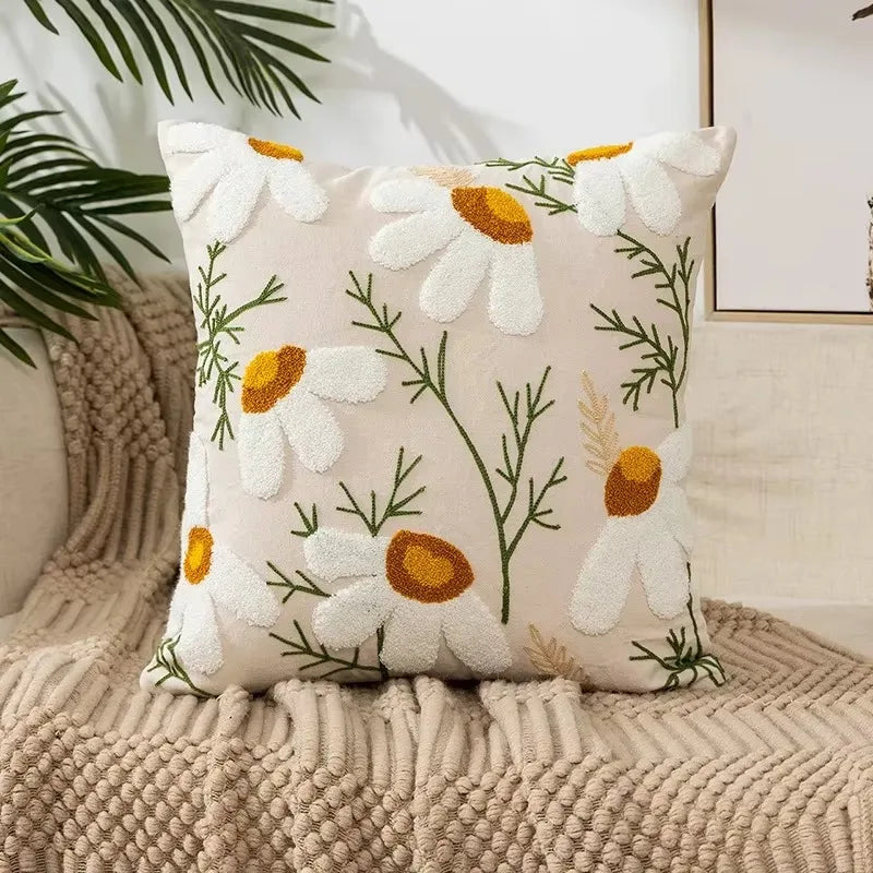 Hareloom & Daisy Bloom Pillow Cover White Daisies