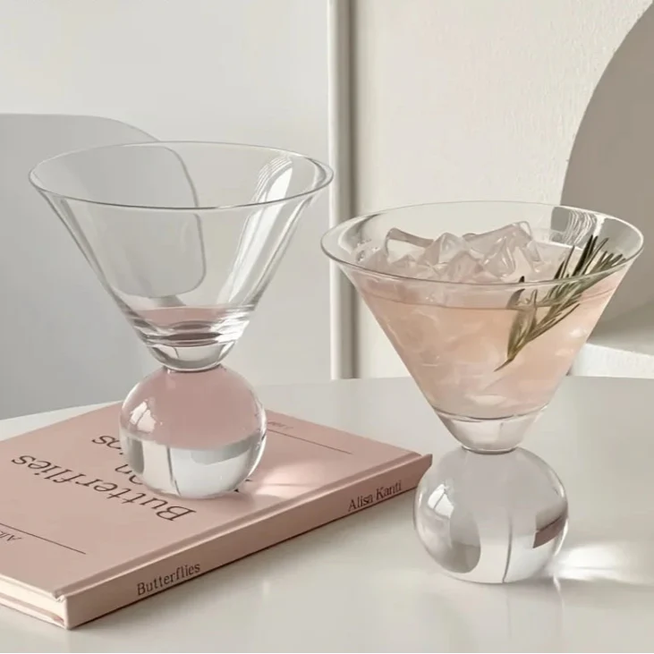 Crystal Globe Martini Glass