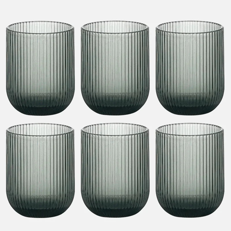 The Verona Ribbed Glasses (Set of 6)