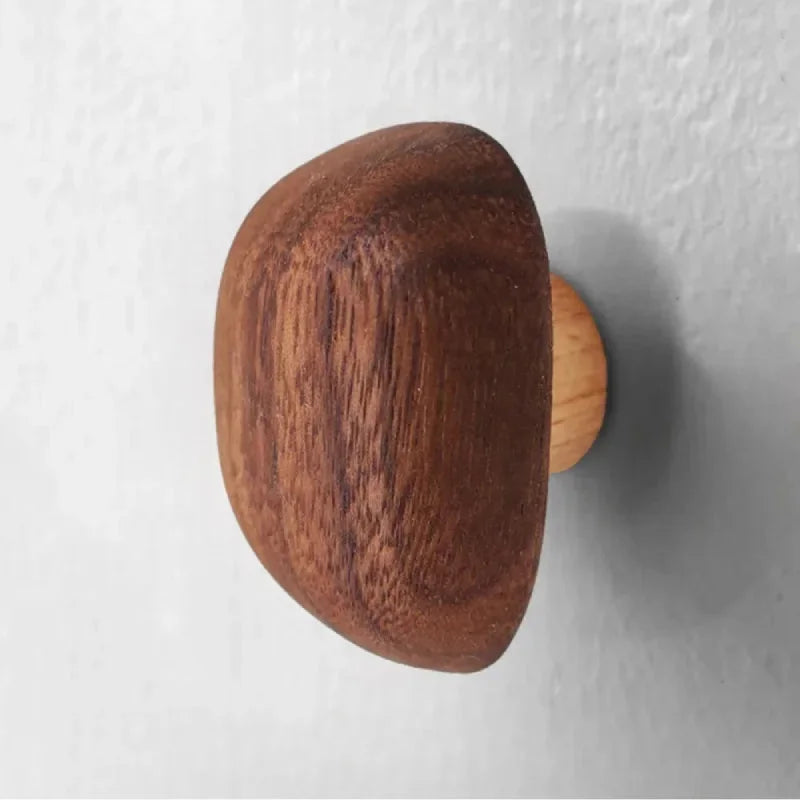 Pebble Pull Walnut Drawer Handle Square handle