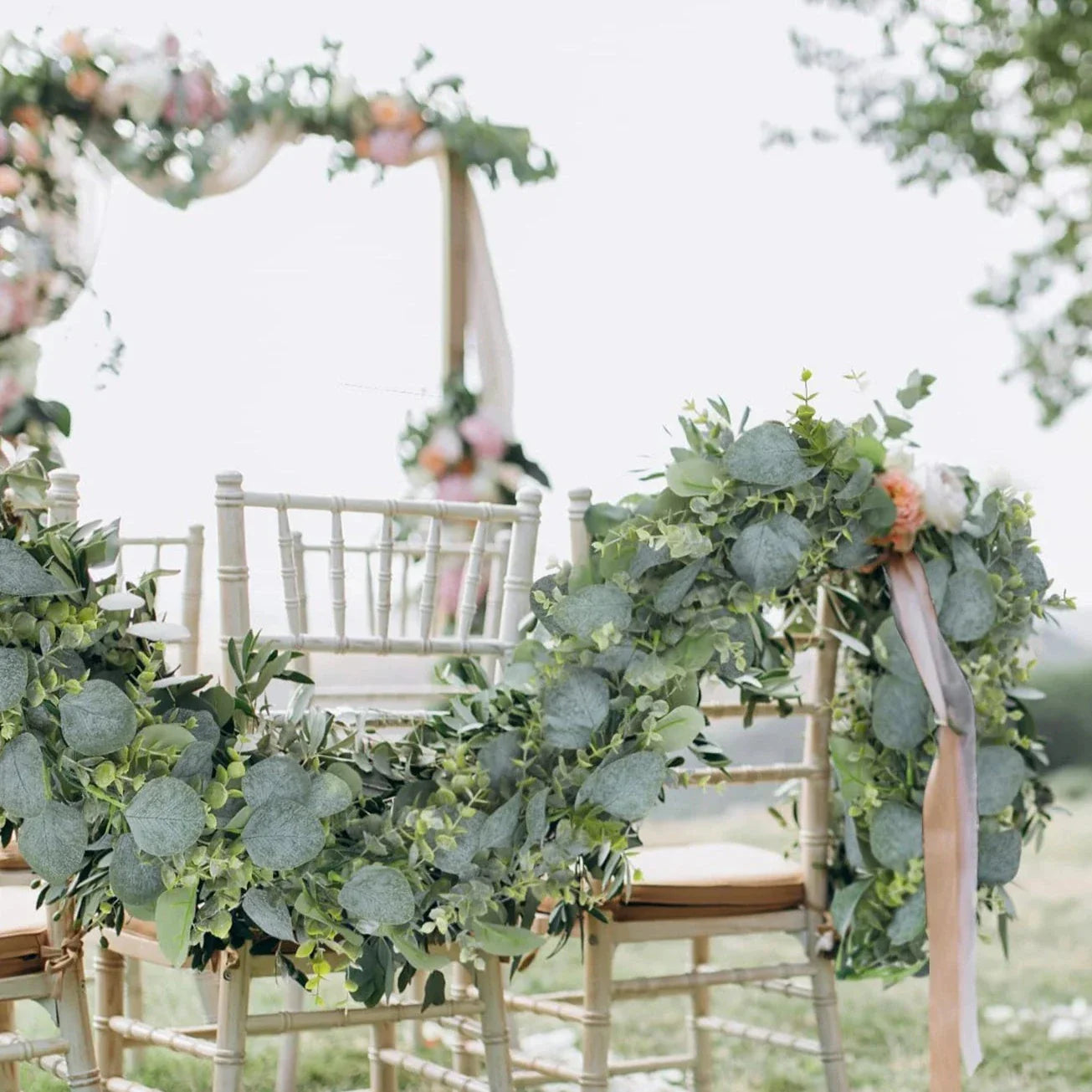 Faux Eucalyptus Garland 2-Piece Set