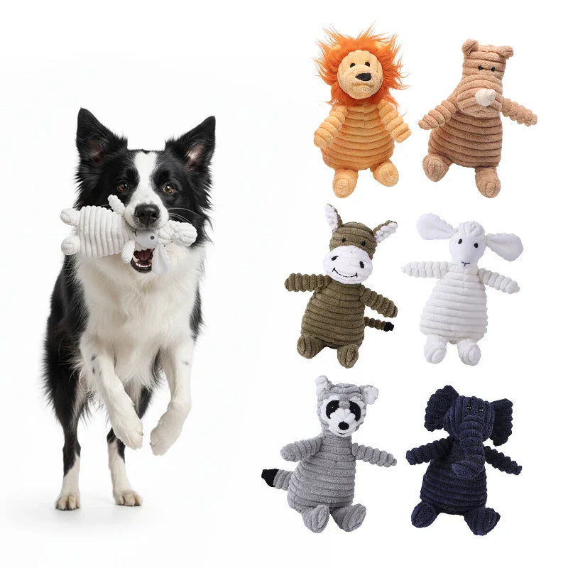 Plush Raccoon Squeaky Dog Toy – Soft Chew Toy for Small & Medium Dogs