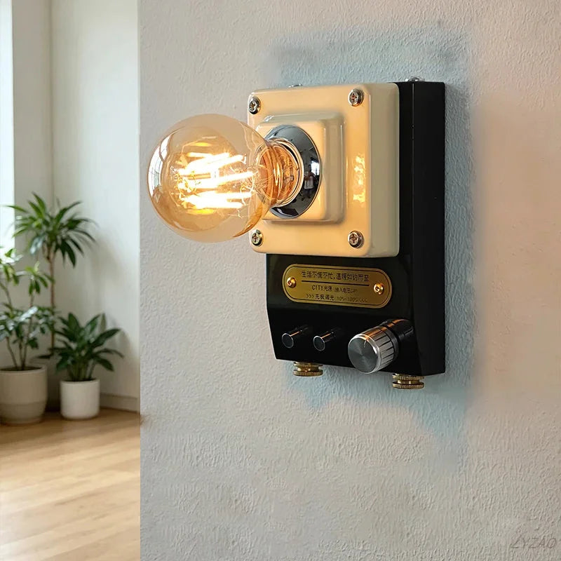 Retro Dial Wall Sconce