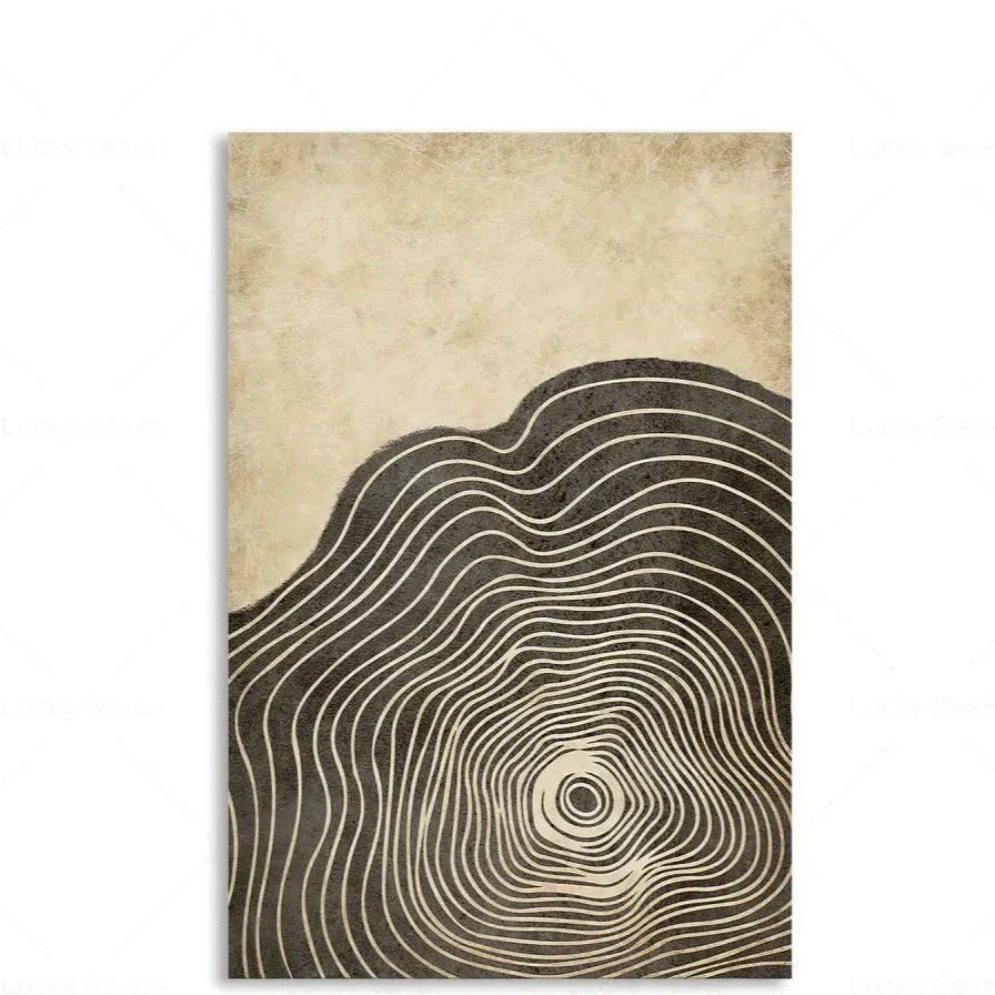 Tree Rings Abstract Canvas 5
