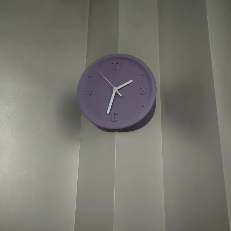 Axis Corner Wall Clock Purple Outer Numbered