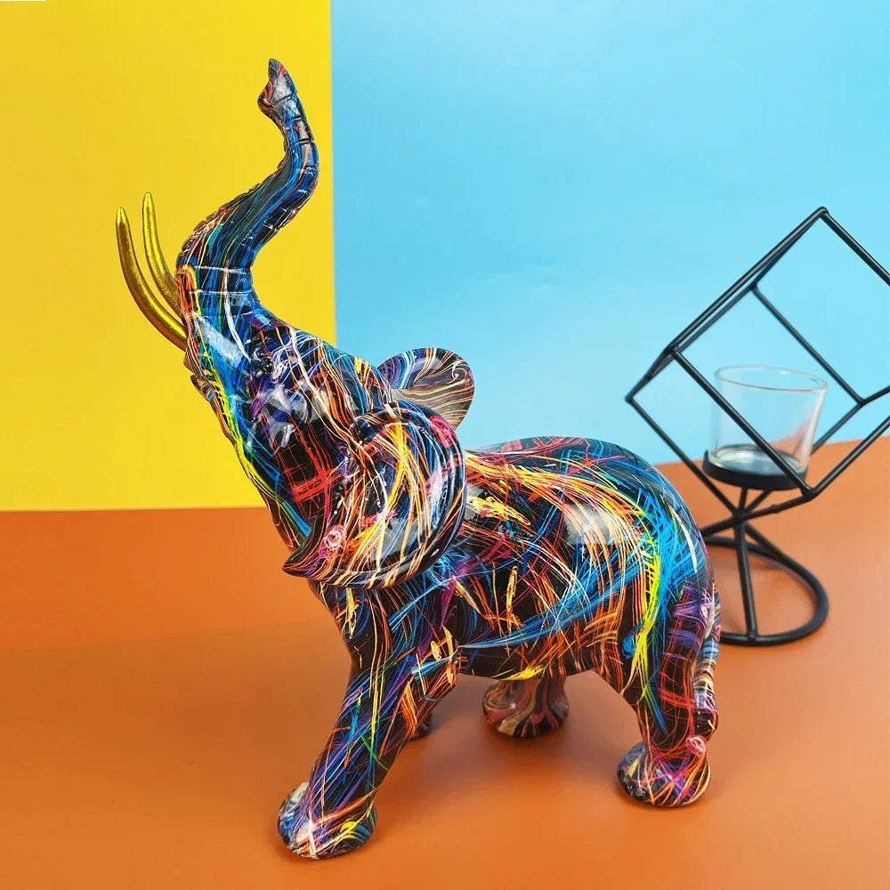 LuckyTrunk™ - Graffiti Art Elephant Sculpture