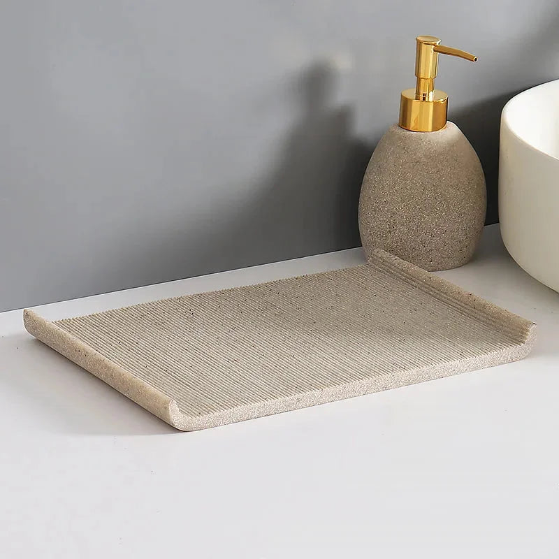 Oasis Resin Stone Bath Accessories Tray