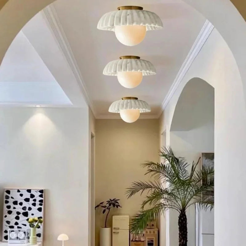 Carrara Pleat Ceiling Lamp