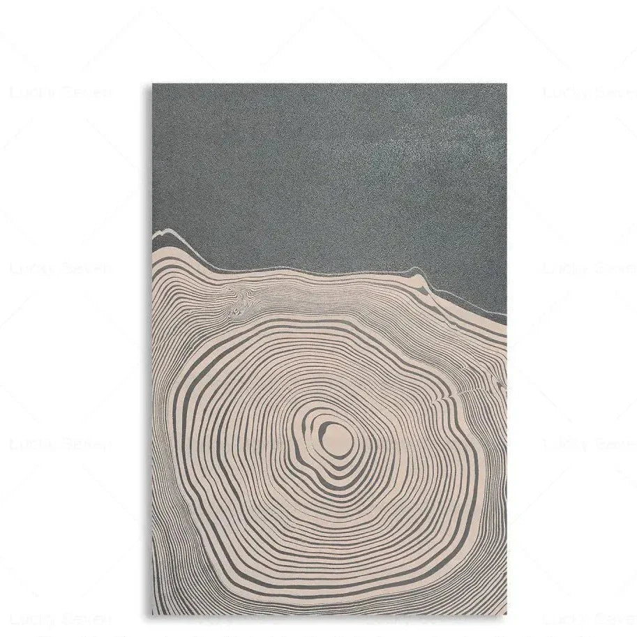 Tree Rings Abstract Canvas 6