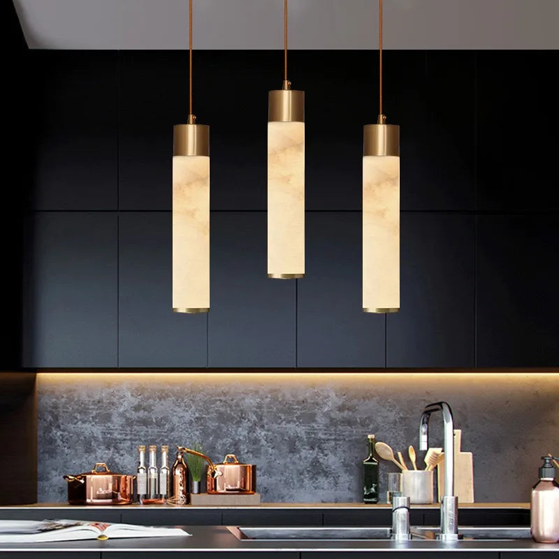 Marble Pillar Pendant Light