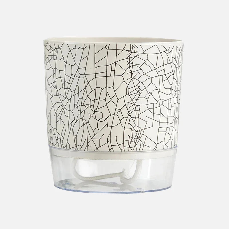 Evergreen Flow Self-Watering Planter Large Crackle