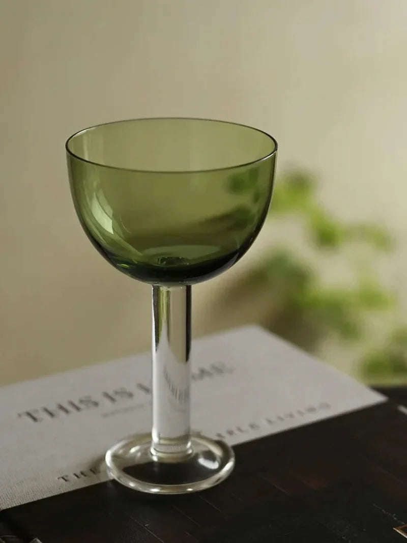 Hami Green Glass Goblet