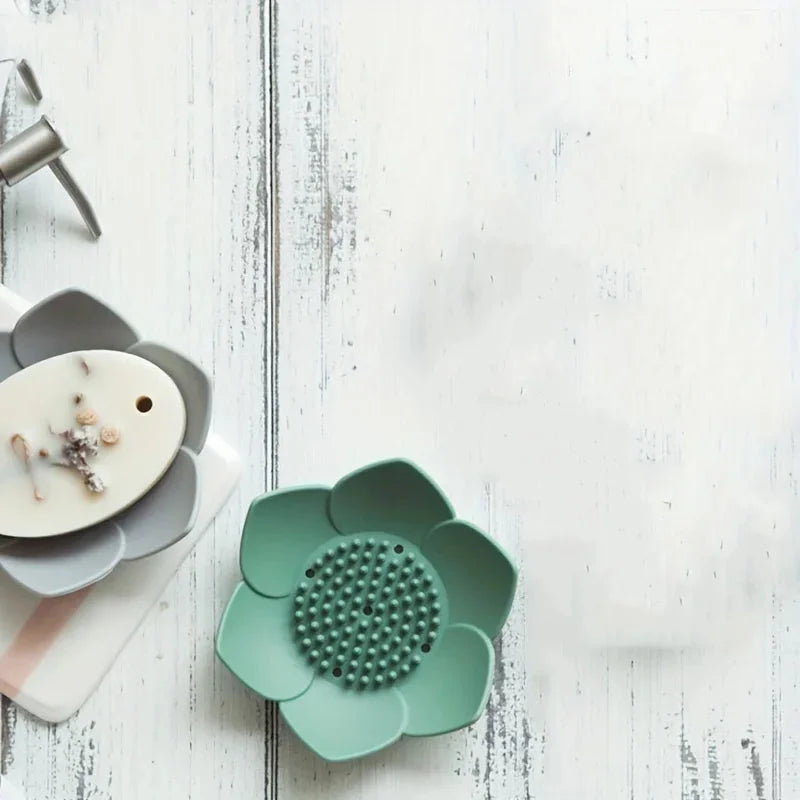Lotus Petal Soap Holder Green