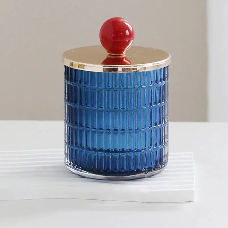 Vista Knob Glass Canisters Red