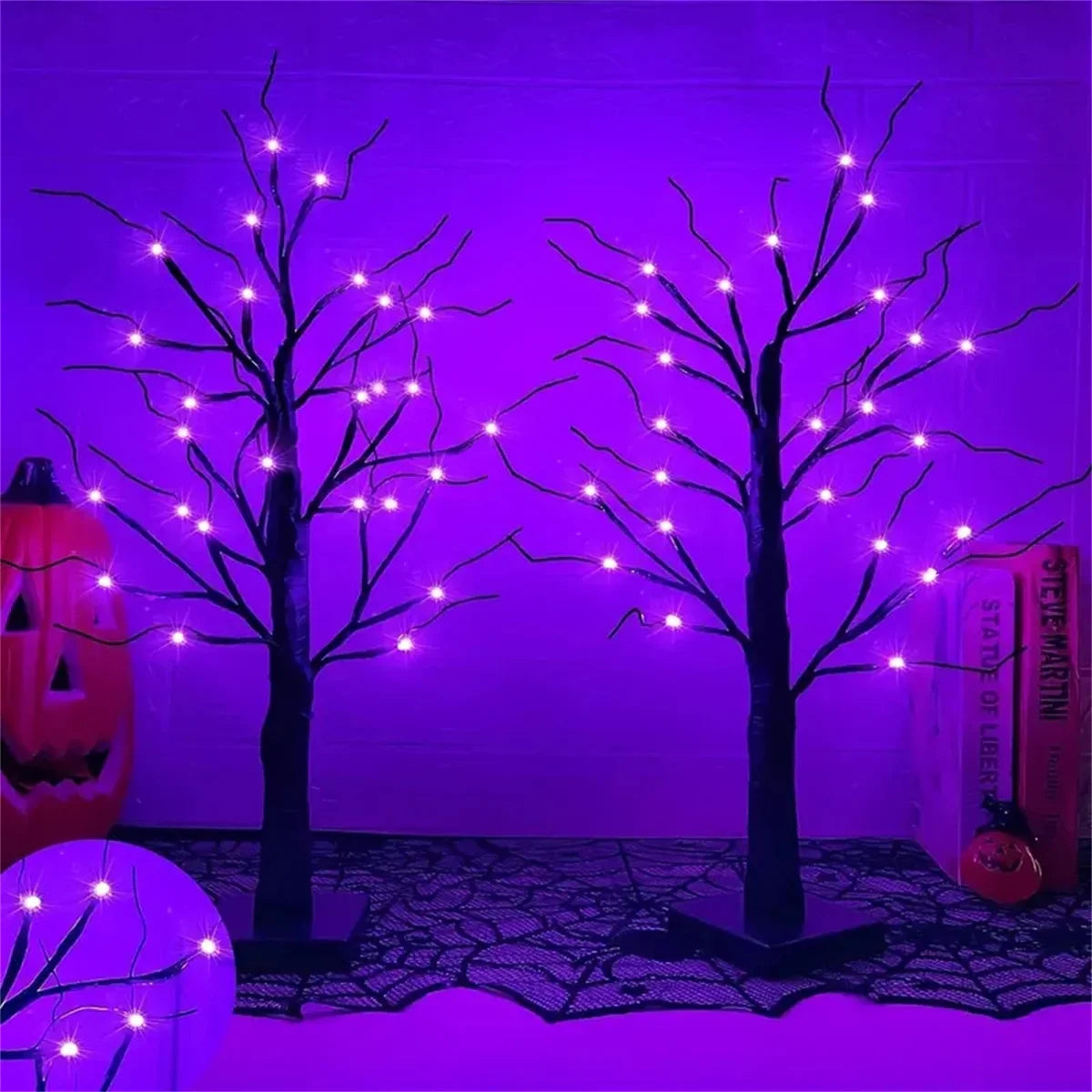 Spooky GlowTree™ - Halloween LED Birch Tree Purple