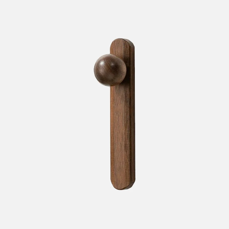 Hemisphere Cabinet Wood Pulls Long Walnut