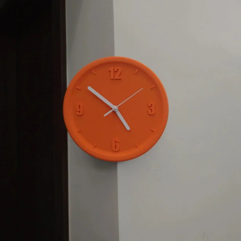 Axis Corner Wall Clock Orange Outer Numbered