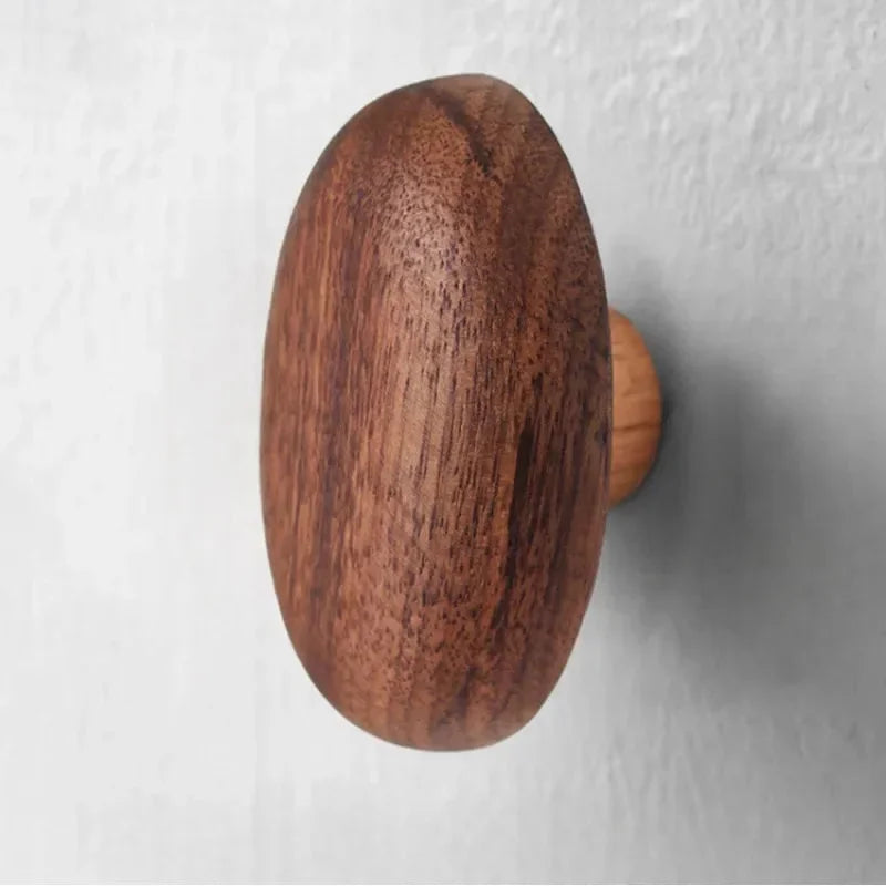Pebble Pull Walnut Drawer Handle Oval handle