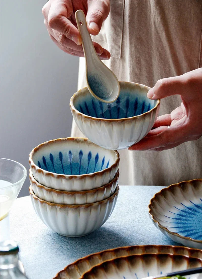 The Azure Petal Dinnerware Set