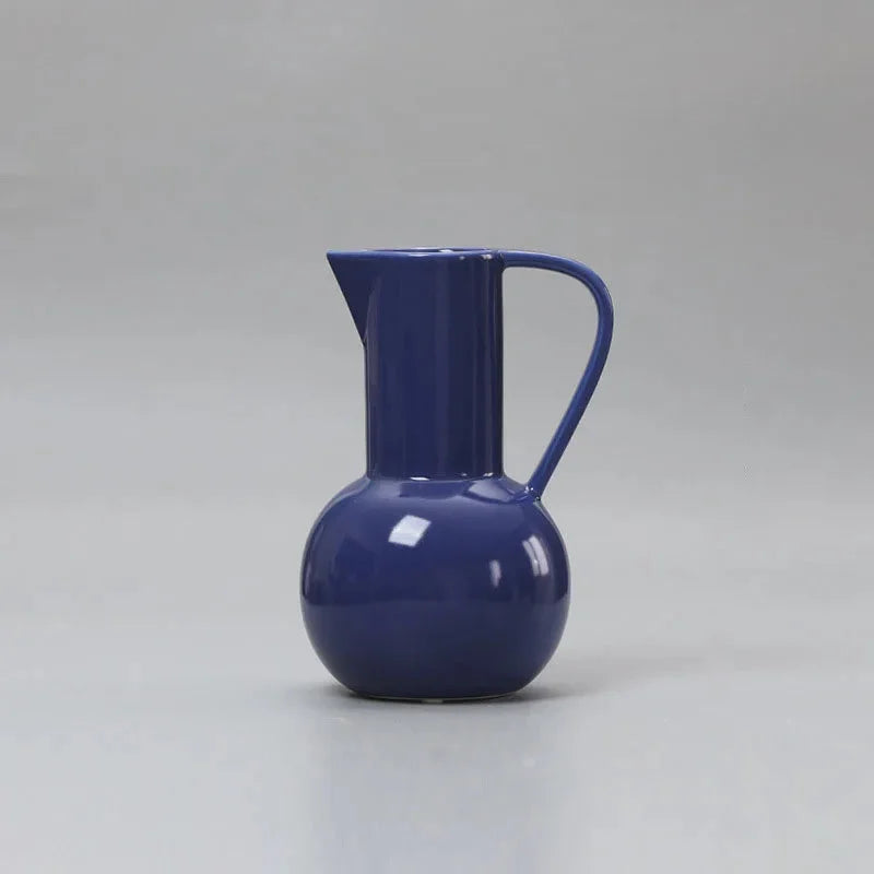 Orbita Glazed Ceramic Vase Medium Blue