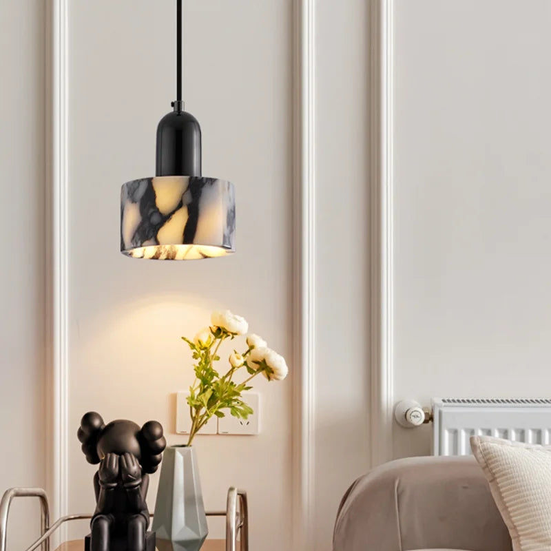 Carrara Marble Eclipse Lamp