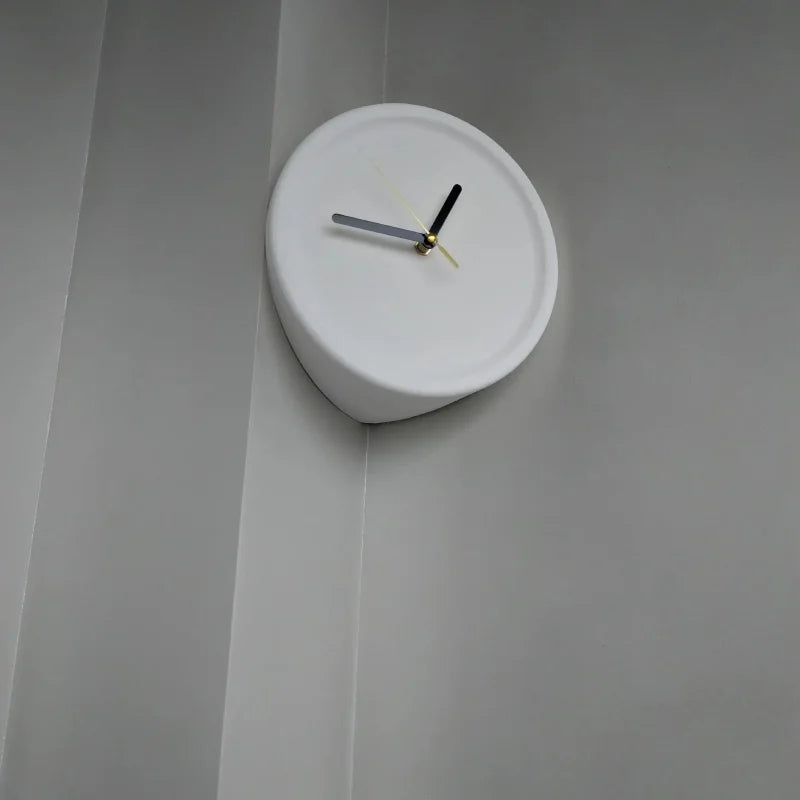 Axis Corner Wall Clock White Inner Unnumbered