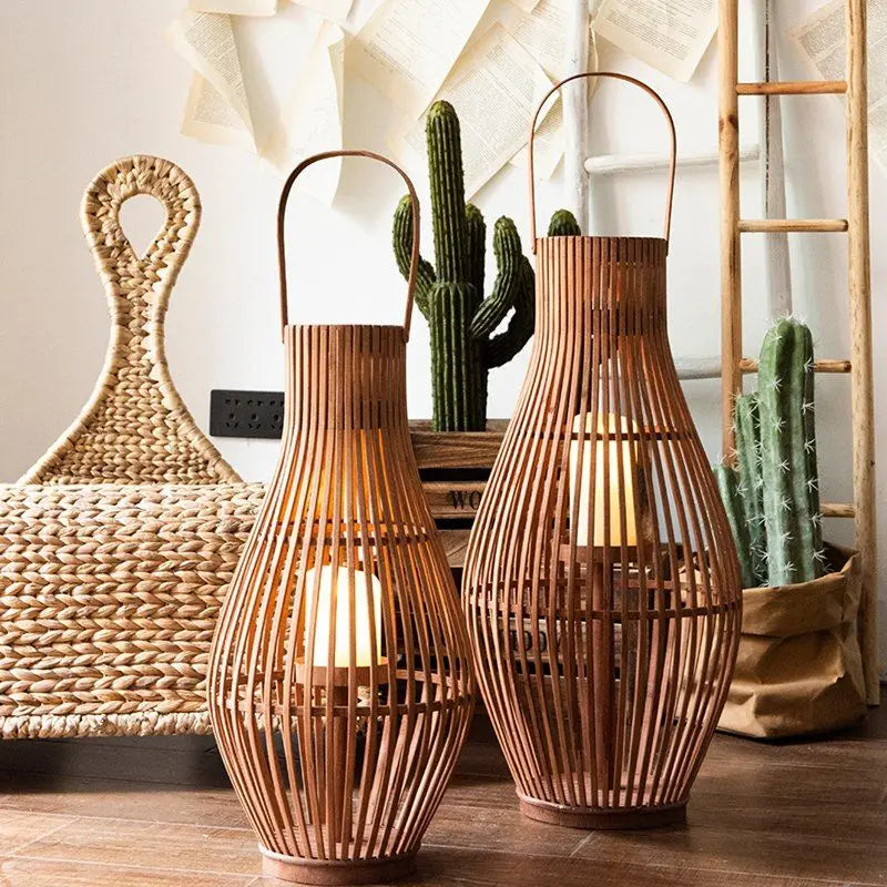Flameless Candlestick Floor Lantern