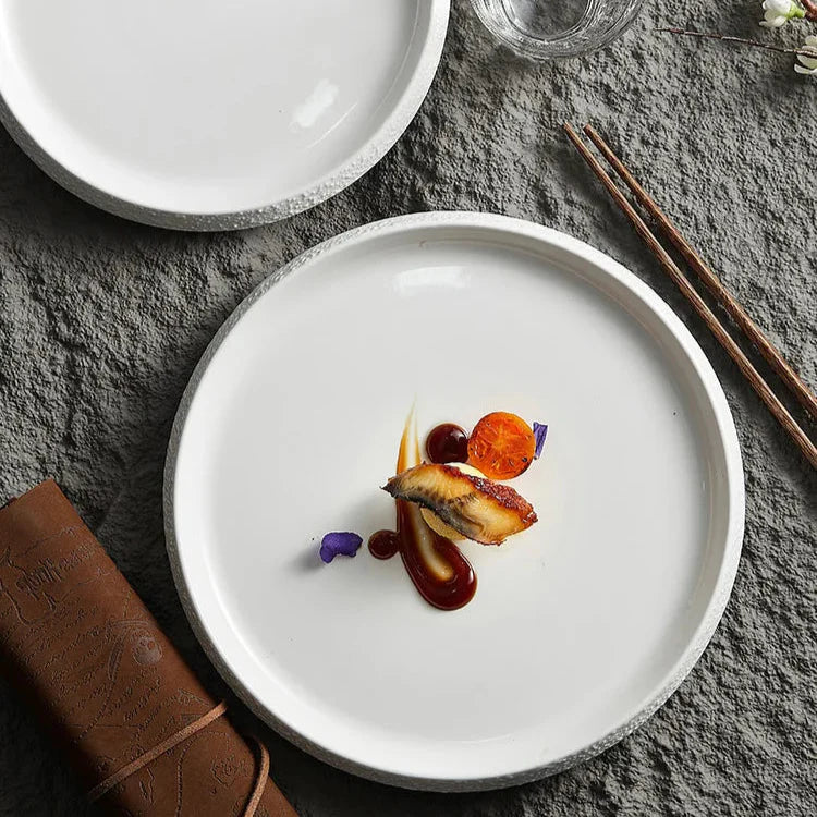 Minimalist White Ceramic Plate