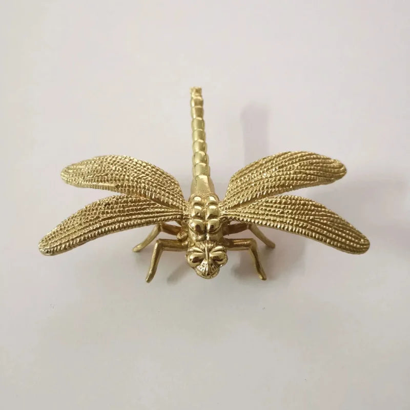 Gilded Dragonfly Cabinet Handle