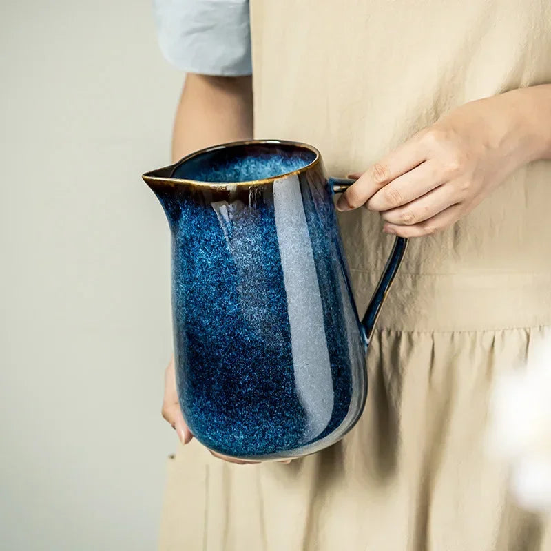 Midnight Ombré Ceramic Pitcher