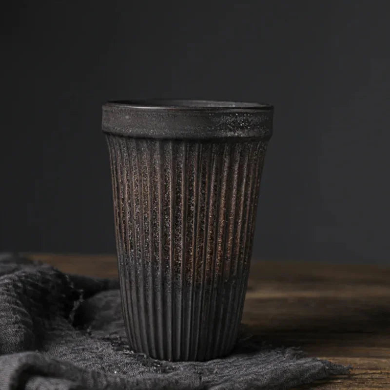Drip Glaze Ceramic Coffee Cup Rust Glaze