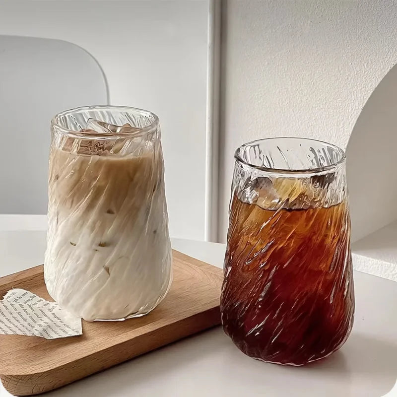 Ripple Swirl Glass Mug 2pcs