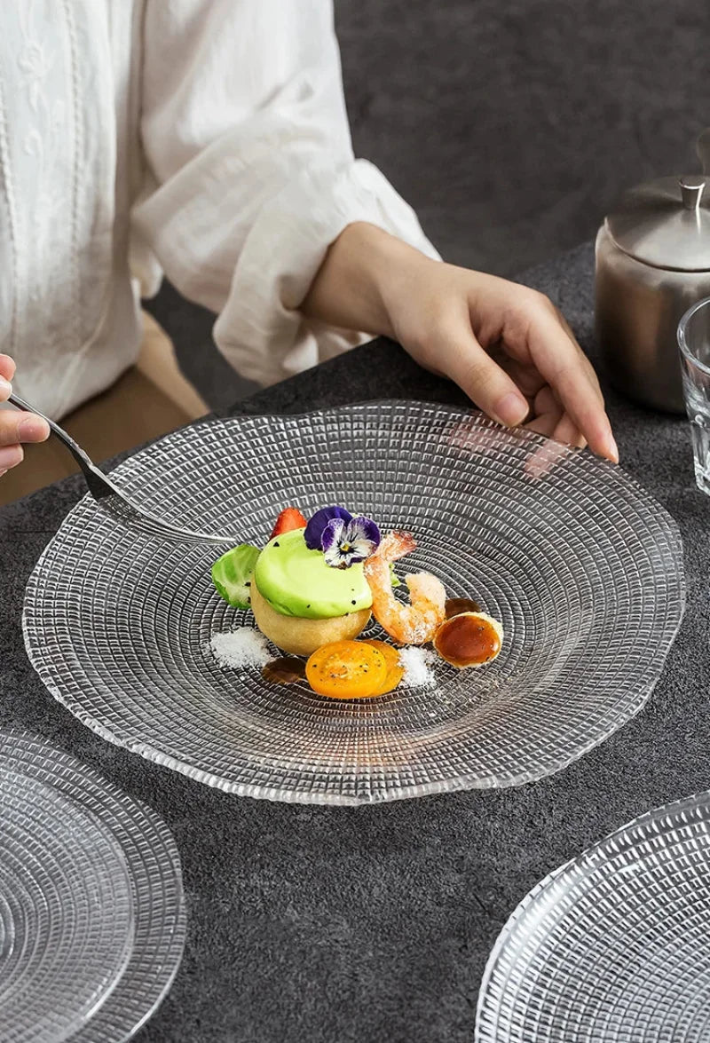 Lattice Glow Glass Plates