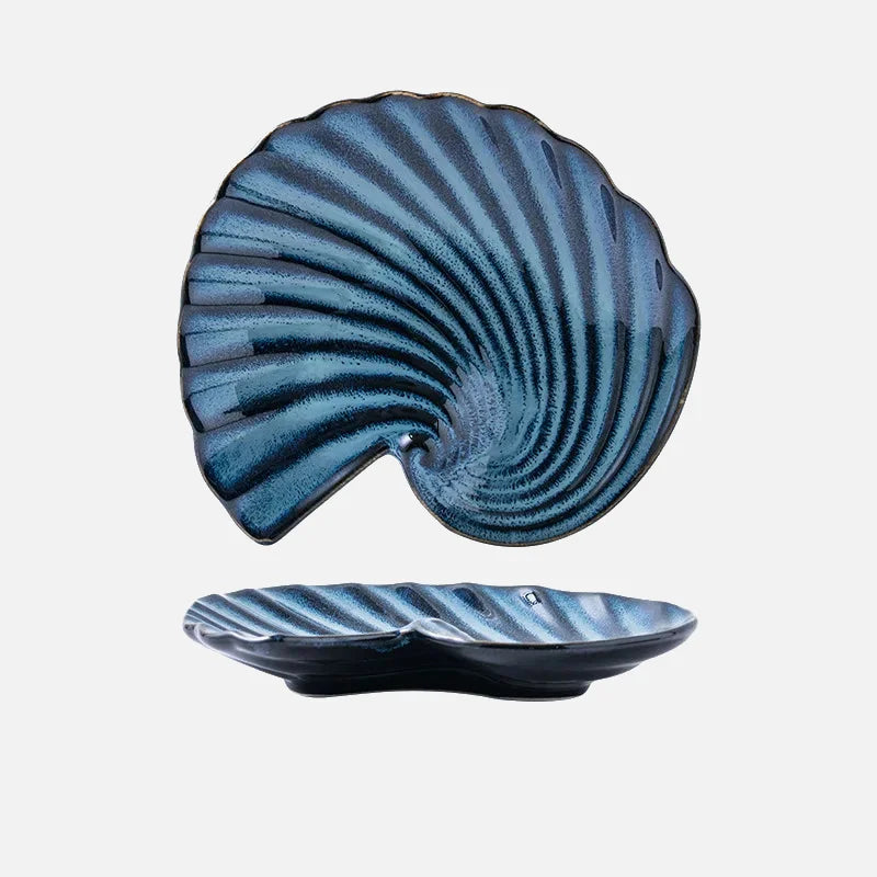 Ocean Whirl Ceramic Plate