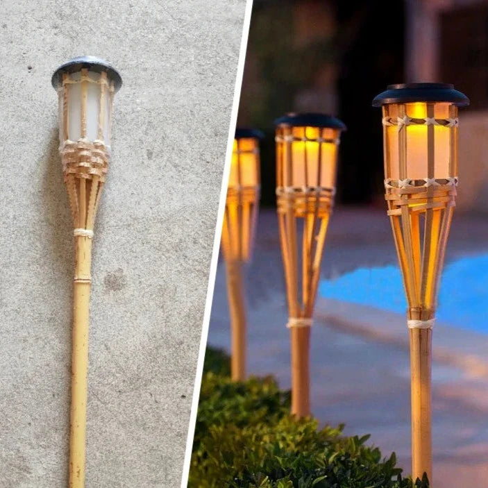 Solar Tiki Torch 5-Piece Set