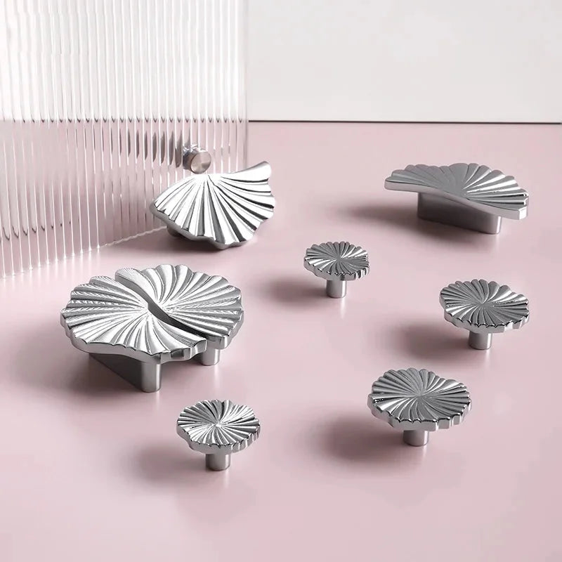 Solenne Fan Cabinet Knobs - Chrome Silver