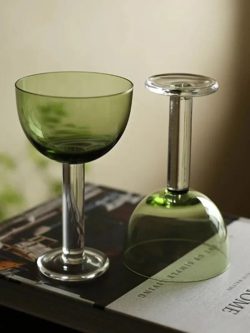 Hami Green Glass Goblet