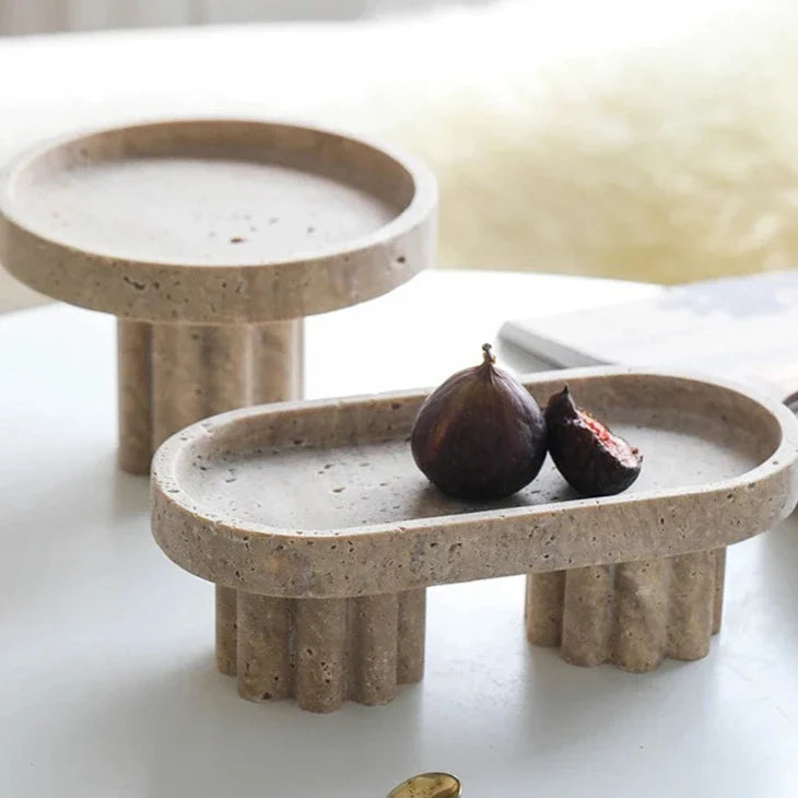 Faux Travertine Decorative Stands