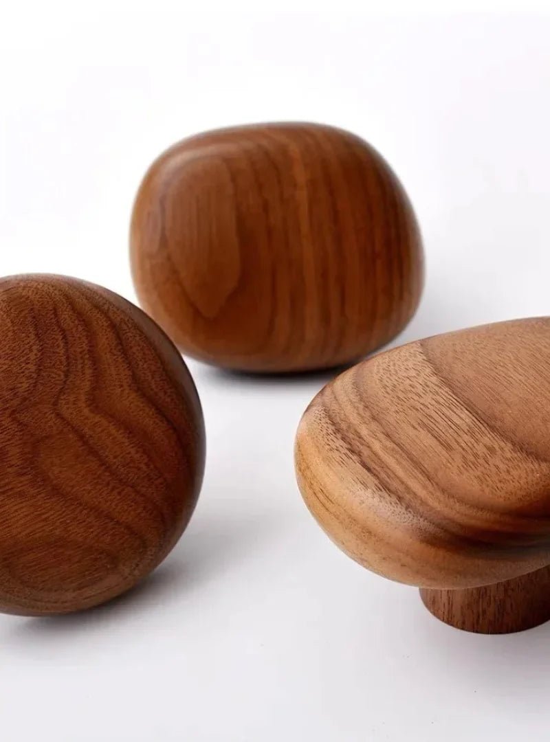 Pebble Pull Walnut Drawer Handle