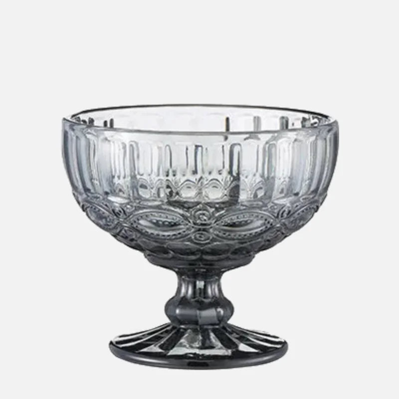 Gemcut Dessert Chalice Black Ornate Scrollwork