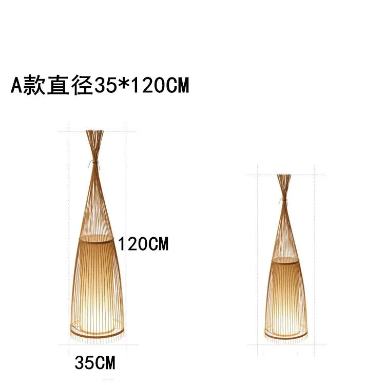Bamboo TeePee Floor Lamp 47 inch (120cm)