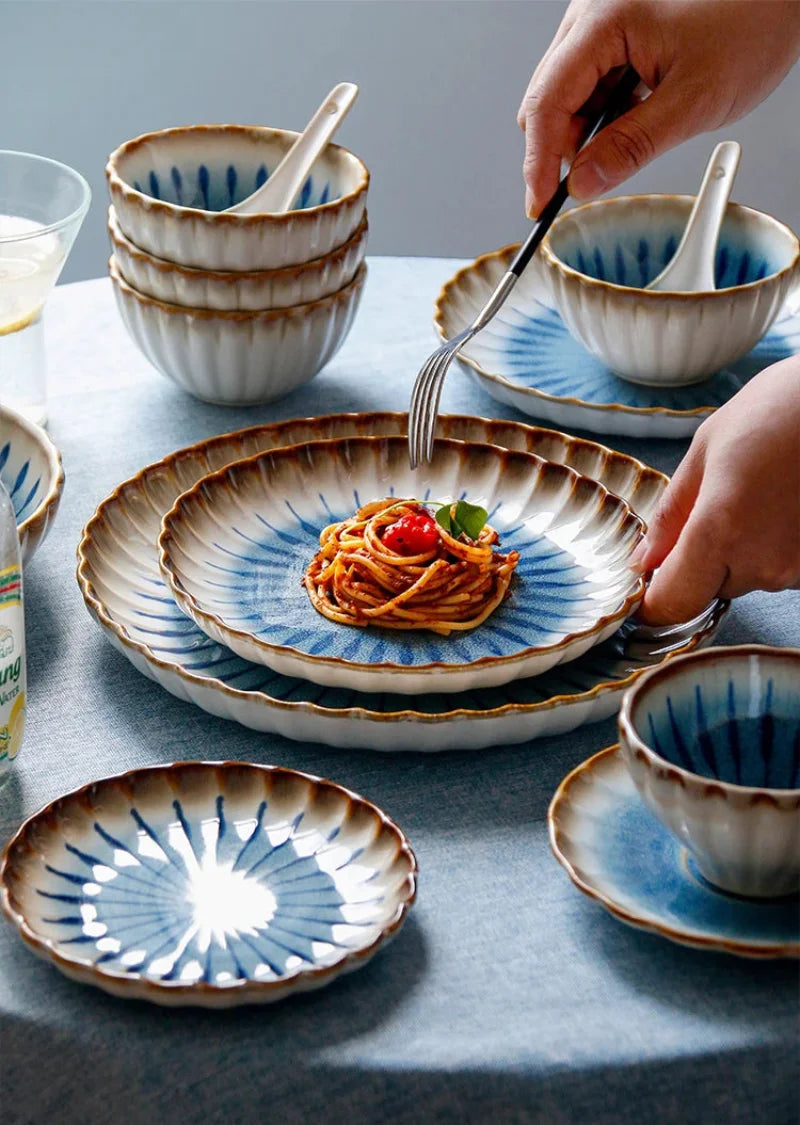 The Azure Petal Dinnerware Set