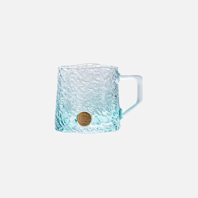 Glacier Ripple Glass Mug Blue