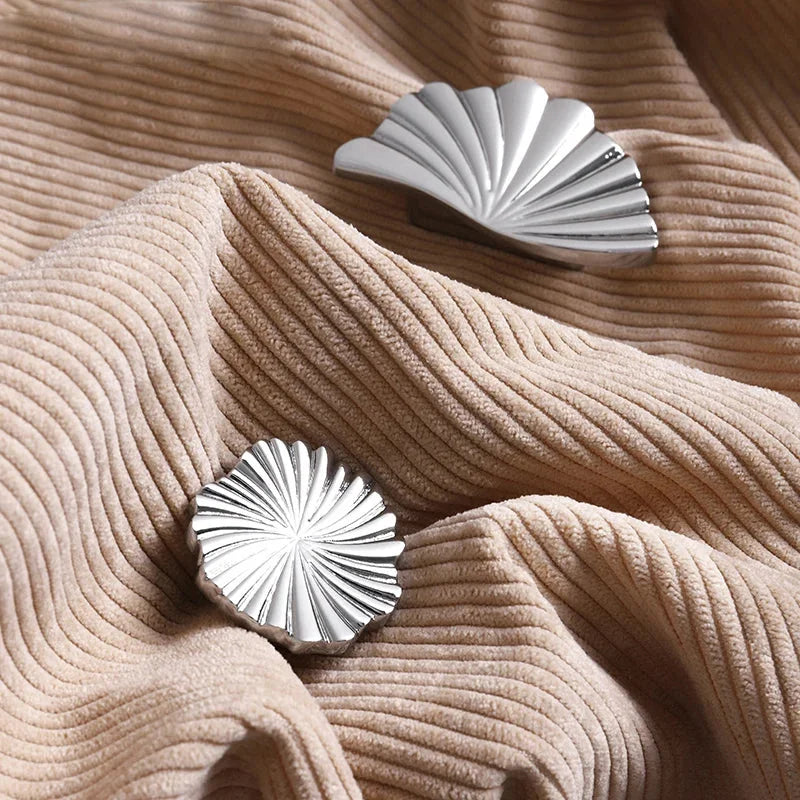 Solenne Fan Cabinet Knobs - Chrome Silver