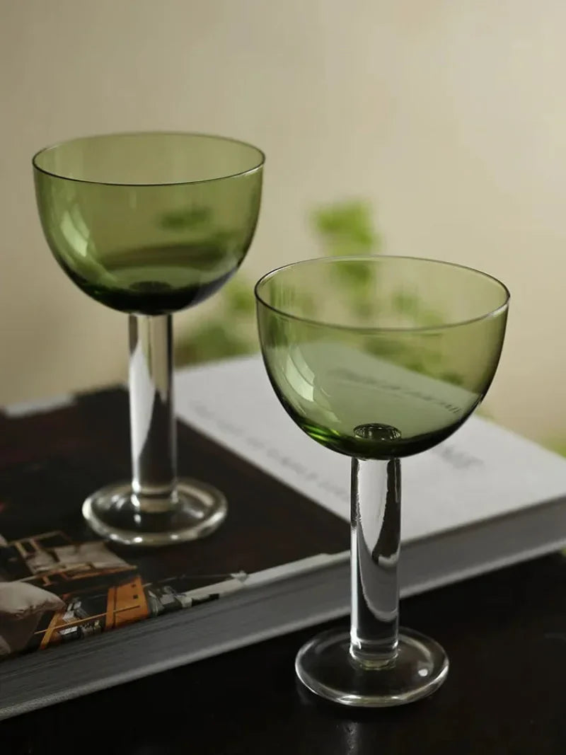 Hami Green Glass Goblet