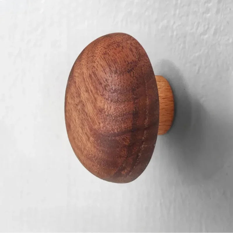 Pebble Pull Walnut Drawer Handle Round handle